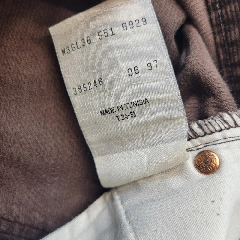 Levi's 551 Corduroy Vintage 90's Pants Mens 36x36 Brown Straight Leg Trouser
